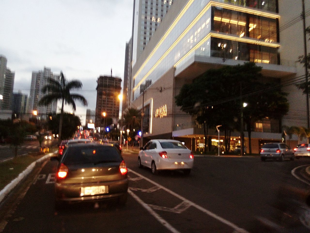 CARS ON ROAD AT NIGHT