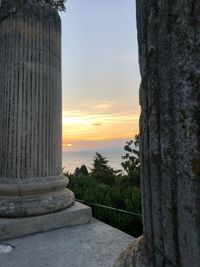 View of castle against sky during sunset