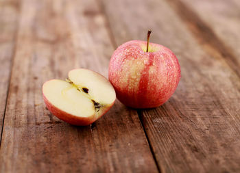 Close-up of apple on table