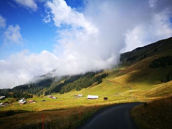 Road passing through landscape