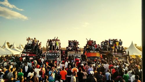 Group of people in stadium