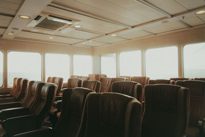 Empty chairs in room