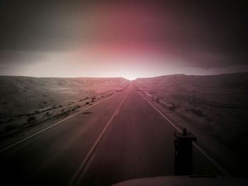 Country road passing through mountains