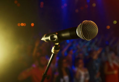 Close-up of microphone