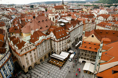 High angle view of cityscape