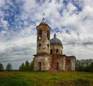 View of cathedral against cloudy sky