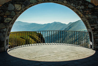 Scenic view of mountains against clear sky