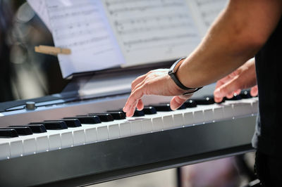 Woman playing piano