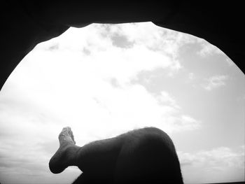 Low angle view of cloudy sky