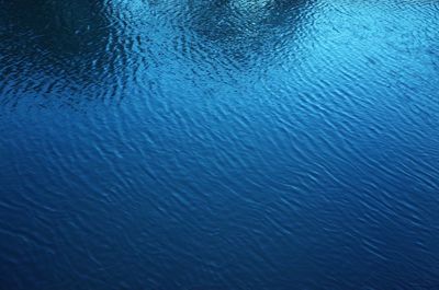 Full frame shot of rippled water in lake