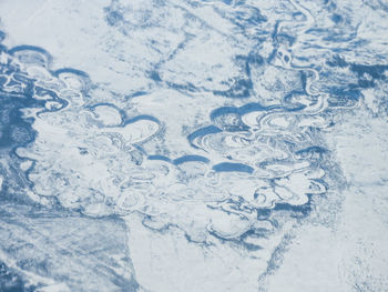 Full frame shot of frozen water