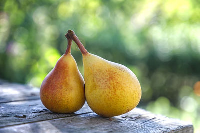 Close-up of fruits on table