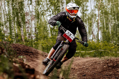 Man riding bicycle