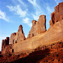 Park avenue rock formations arches np moab utah medium format film