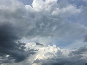 Low angle view of cloudy sky