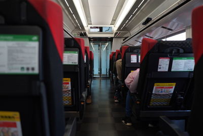 Interior of train