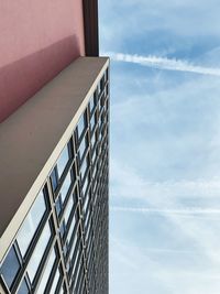 Low angle view of modern building against sky