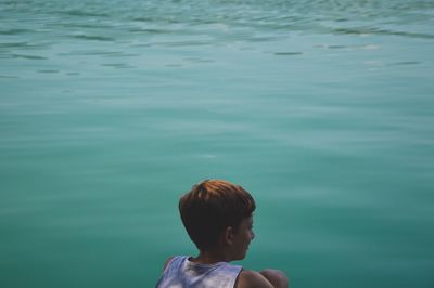 Boy in lake