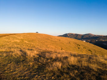 Obadovo brdo lookout on zlatibor mountain, serbia just before sunset