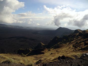 Hiking mount etna in sicily, italy