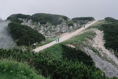 Scenic view of land against sky