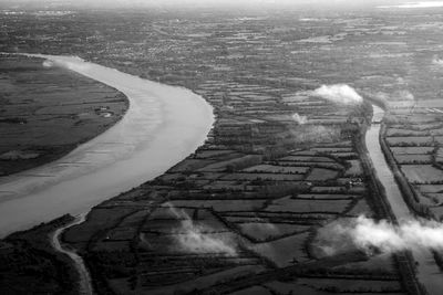 High angle view of landscape