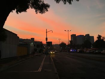 Road at sunset