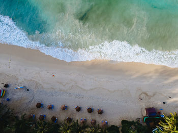 High angle view of beach