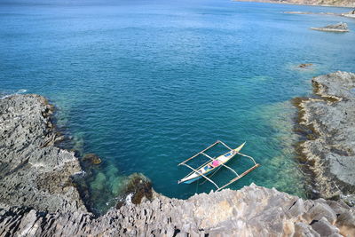 High angle view of sea