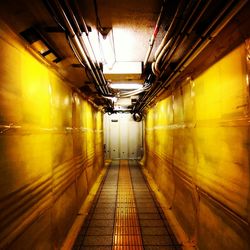 Empty underground walkway