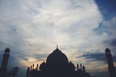 Low angle view of temple against sky