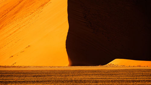 Scenic view of desert against sky