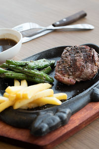 Close-up of food in plate