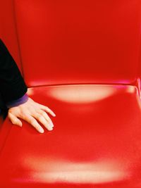 Close-up of red hair