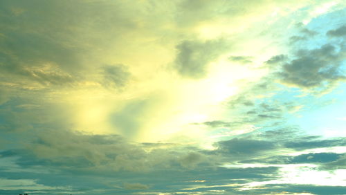 Low angle view of clouds in sky