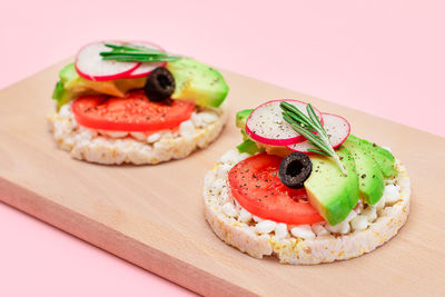 Close-up of food on table