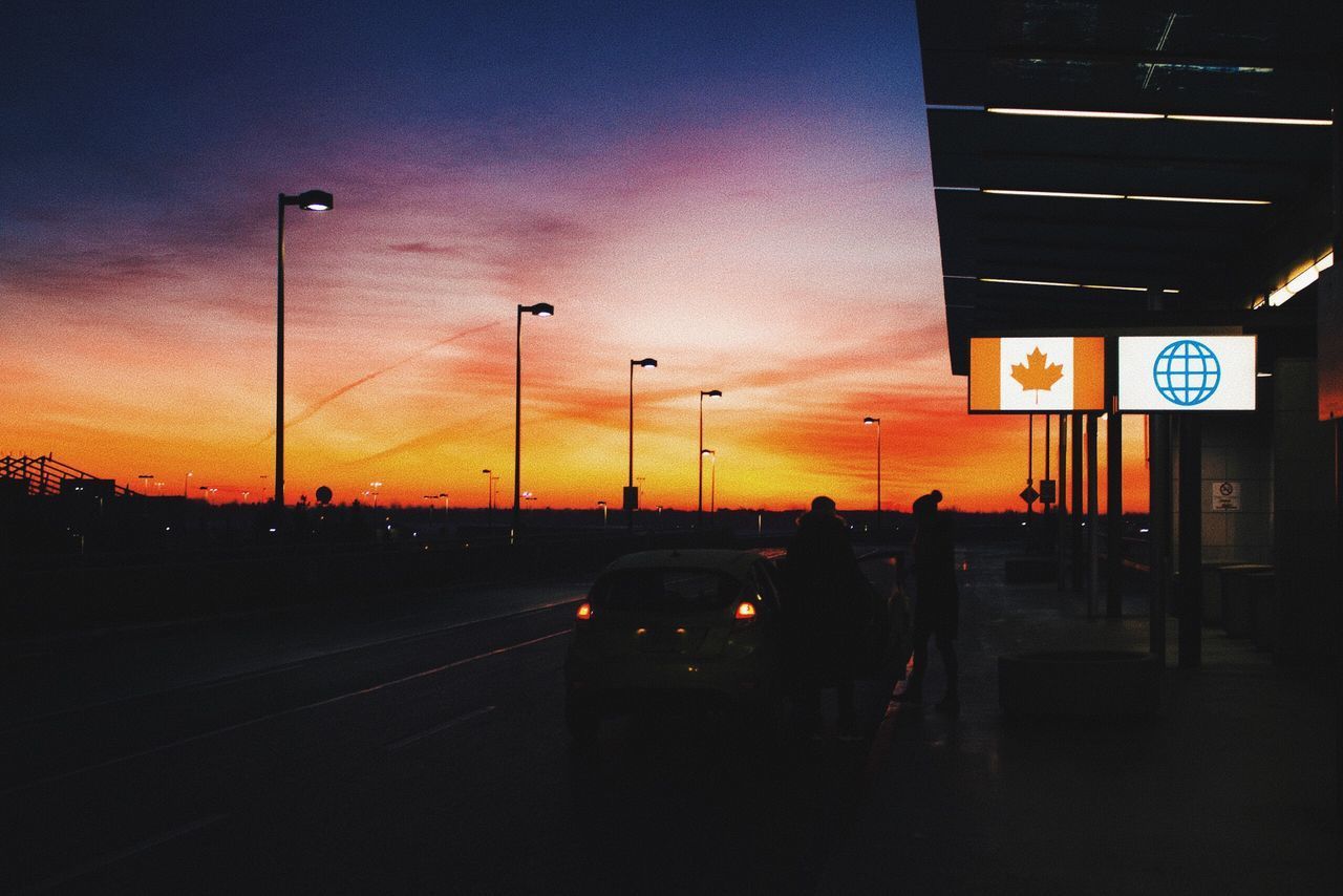 VIEW OF ROAD AT SUNSET