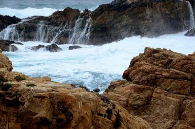 Rocks in sea