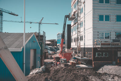 Construction site in downtown nuuk, greenland