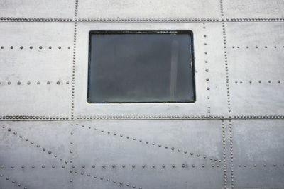Detail of rivets on a dc10 at doncaster aeronautical museum