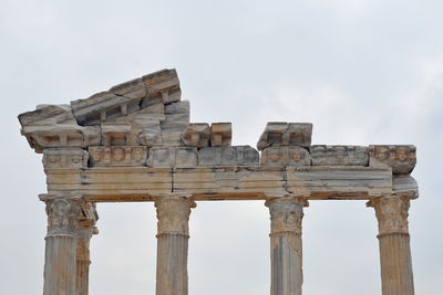 Low angle view of old ruins