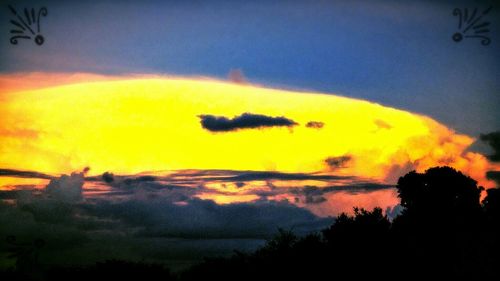 View of orange sky at sunset