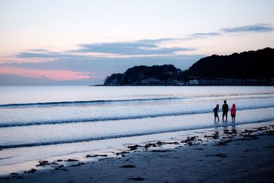 Scenic view of sea during sunset