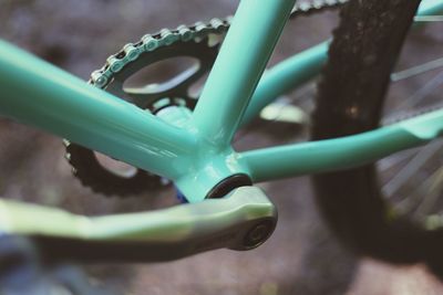 Close-up of bicycle frame