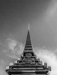 Low angle view of temple against sky