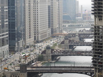 High angle view of cityscape
