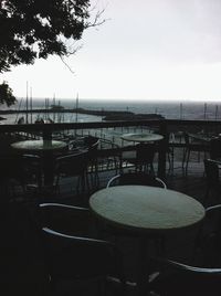 Empty chairs in restaurant