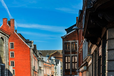 Low angle view of old building against sky