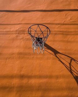 Low angle view of basketball hoop