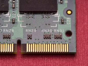 Close-up of computer chip